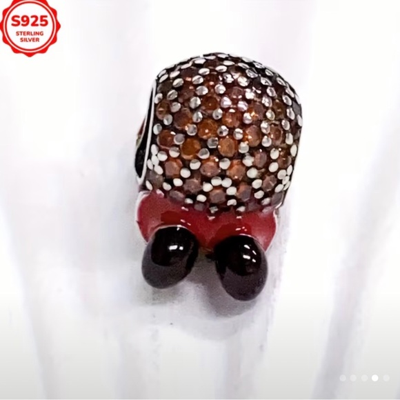 Red and Silver Santa Claus 925 Sterling Silver Charm - Picture 6 of 7